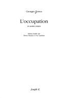 Cover of: L' occupation et autres textes