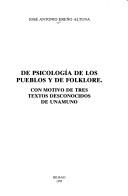 Cover of: De psicología de los pueblos y de folklore: con motivo de tres textos desconocidos de Unamuno