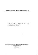 Cover of: Antynomie wielkiej wizji by Andrzej Flis