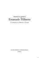 Cover of: Emanuele Filiberto: un principe tra il Piemonte e l'Europa