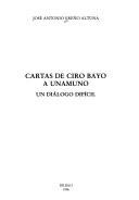 Cartas de Ciro Bayo a Unamuno by José Antonio Ereño Altuna