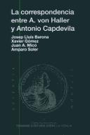 Cover of: La correspondencia entre A. von Haller y Antonio Capdevila