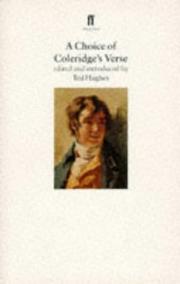 Cover of: A choice of Coleridge's verse