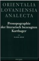 Cover of: Prosopographie der literarisch bezeugten Karthager by Klaus Geus