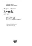 Cover of: The United Nations and Rwanda, 1993-1996