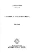 Cover of: A grammar of Karo Batak, Sumatra