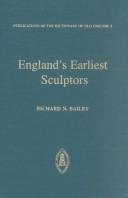 Cover of: England's earliest sculptors