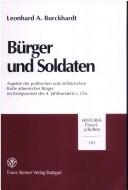 Cover of: Bürger und Soldaten by Leonhard Alexander Burckhardt