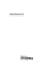 Cover of: Performances