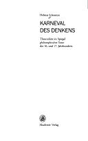 Cover of: Karneval des Denkens: Theatralität im Spiegel philosophischer Texte des 16. und 17. Jahrhunderts