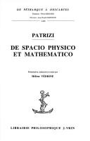 Cover of: De spacio physico et mathematico