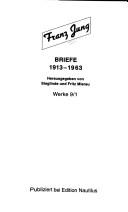 Briefe, 1913-1963 by Jung, Franz