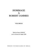 Cover of: Hommage à Robert Jammes by édité par Francis Cerdan, avec le concours de l'équipe LESO.