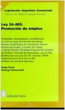 Cover of: Ley 24.465: promoción de empleo