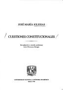 Cover of: Cuestiones constitucionales