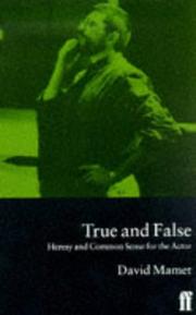 Cover of: True and False by David Mamet