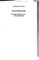 Cover of: Servus Österreich by Andreas Mölzer