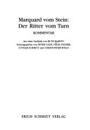 Cover of: Marquard vom Stein, der Ritter vom Turn: Kommentar