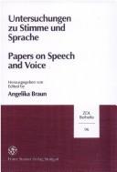 Cover of: Untersuchungen zu Stimme und Sprache