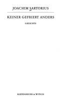 Cover of: Keiner gefriert anders: Gedichte