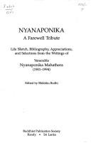 Cover of: Nyanaponika by edited by Bhikkhu Bodhi.