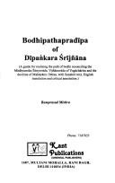 Cover of: Bodhipathapradīpa of Dīpaṅkara Śrījñāna by Ramprasad Mishra