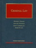Cover of: Criminal law by by Richard J. Bonnie ... [et al.].