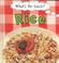 Cover of: Rice