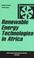 Cover of: Renewable energy technologies in Africa