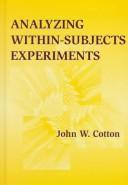 Analyzing within-subjects experiments by John Whealdon Cotton