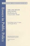 Cover of: The 1996 House elections: reaffirming the conservative trend
