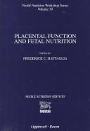 Cover of: Placental function & fetal nutrition