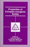 Cover of: Properties of complex inorganic solids