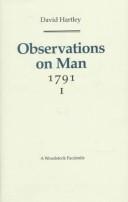 Cover of: Observations on man by Hartley, David