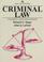 Cover of: Criminal law