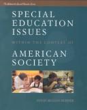 Cover of: Special education issues within the context of American society by Susan M. Benner