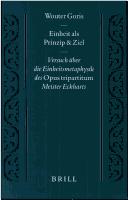 Einheit als Prinzip und Ziel by Wouter Goris