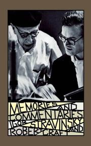 Cover of: Memories and Commentaries by Igor Stravinsky, Robert Craft
