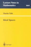 Cover of: Ideal spaces