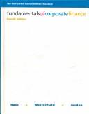 Cover of: Fundamentals of corporate finance by Stephen A Ross