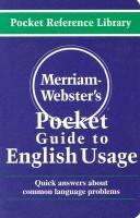 Cover of: Merriam-Webster's pocket guide to English usage. by 