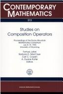 Cover of: Studies on composition operators | 
