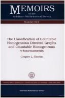 The classification of countable homogeneous directed graphs and countable homogeneous n-tournaments by Gregory L. Cherlin