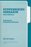 Cover of: Synthesizing research by Harris M. Cooper