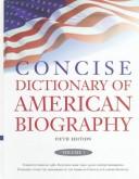 Cover of: Concise Dictionary of American biography.