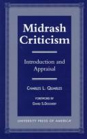 Cover of: Midrash criticism: introduction and appraisal