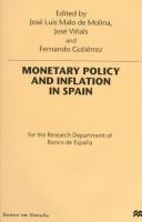 Cover of: Monetary policy and inflation in Spain