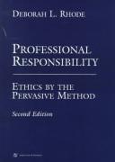 Cover of: Professional responsibility by Deborah L. Rhode