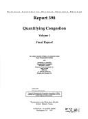 Cover of: Quantifying congestion