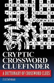 Cover of: Cryptic Crossword Cluefinder